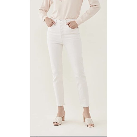Re/Done Denim - EUC Re/Done White high rise ankle crop - size 25